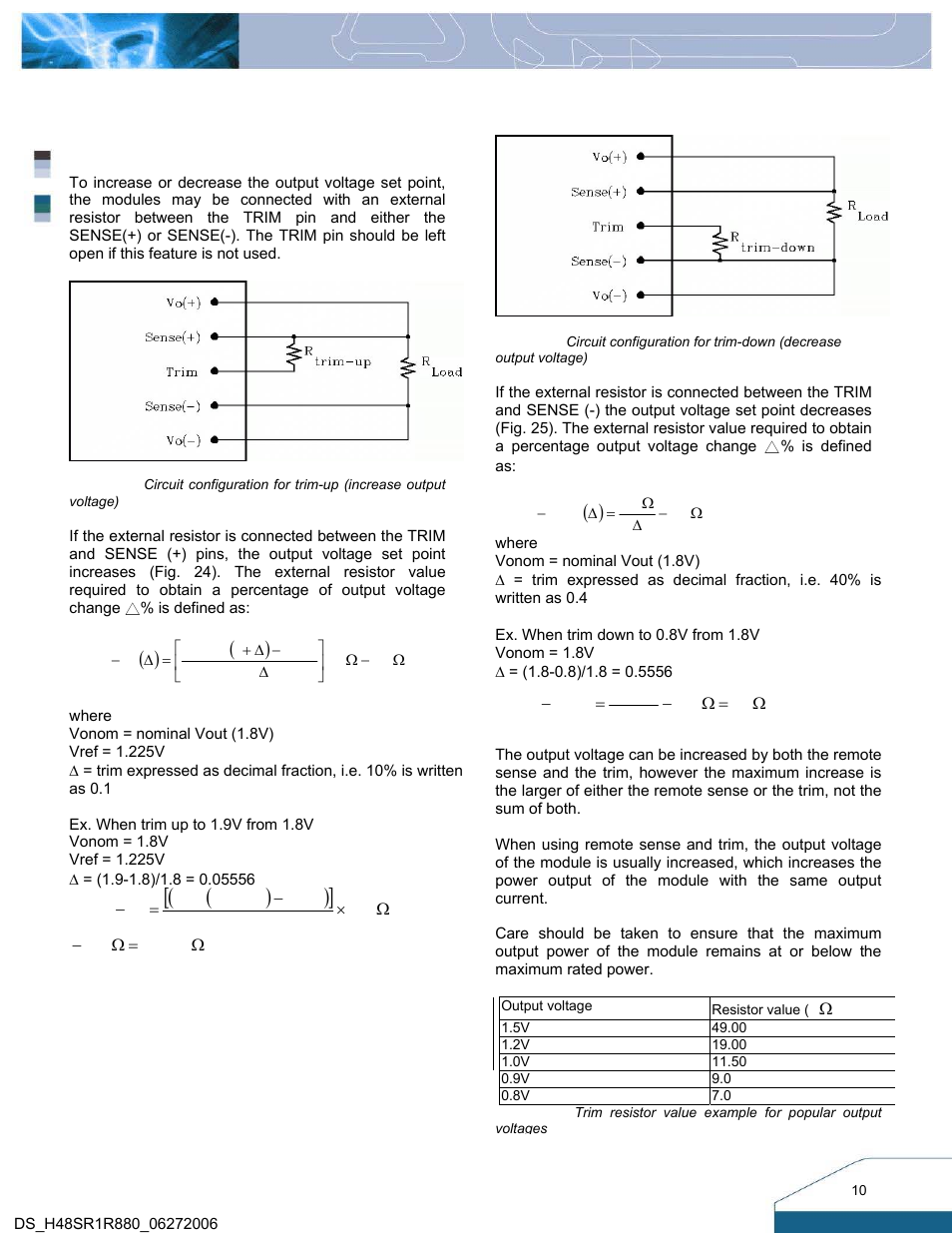 Features descriptions (con.) | Delta Electronics H48SR User Manual | Page 10 / 13