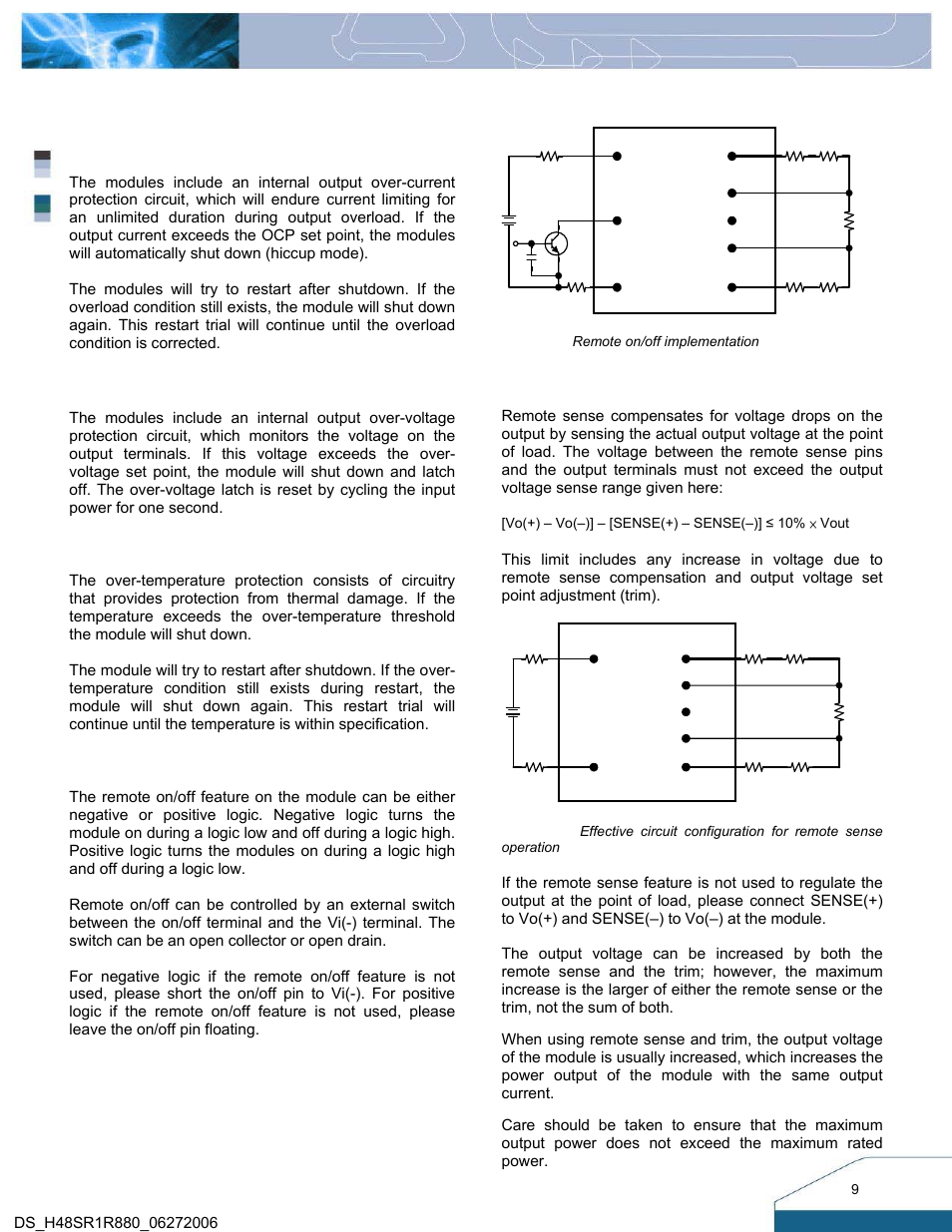 Features descriptions | Delta Electronics H48SR User Manual | Page 9 / 13