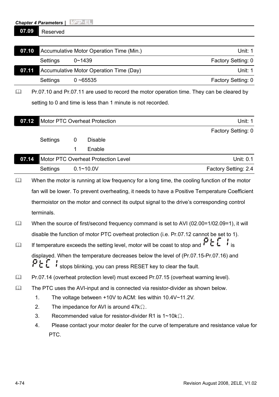 Delta Electronics AC Motor Drive VFD-EL User Manual | Page 117 / 209