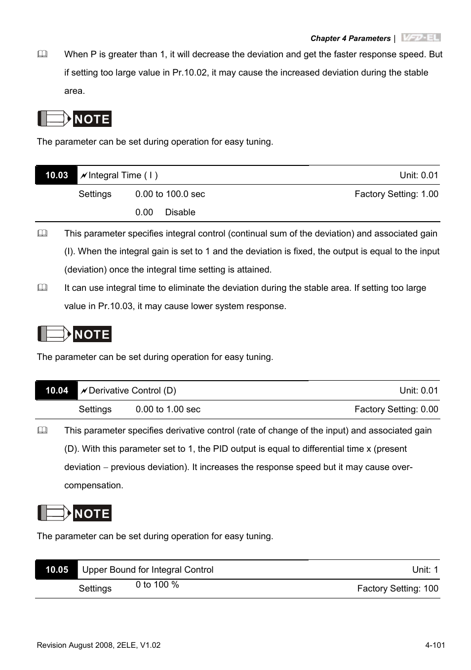 Delta Electronics AC Motor Drive VFD-EL User Manual | Page 144 / 209
