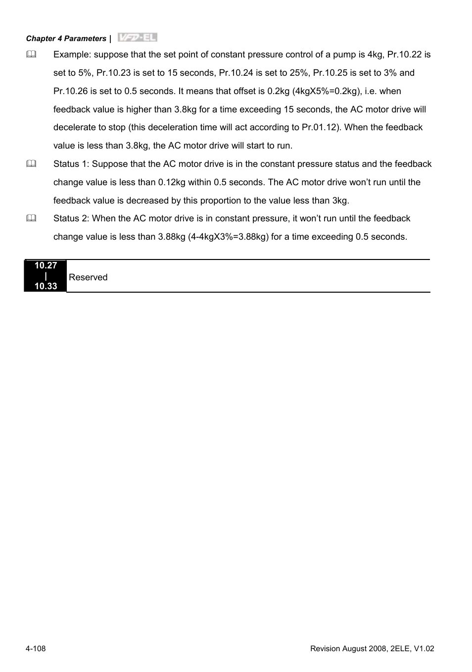 Delta Electronics AC Motor Drive VFD-EL User Manual | Page 151 / 209