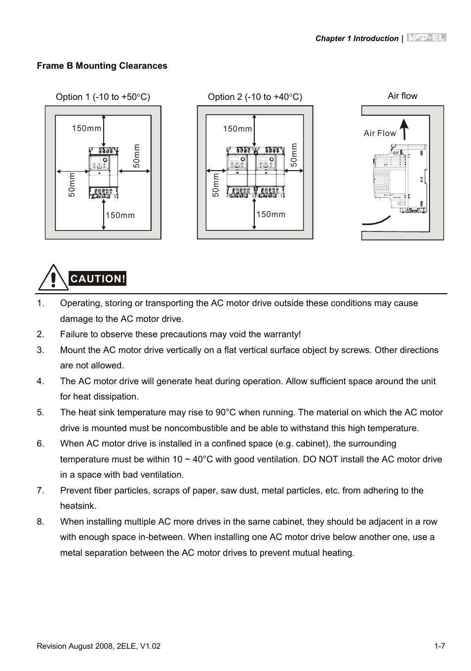 Delta Electronics AC Motor Drive VFD-EL User Manual | Page 18 / 209