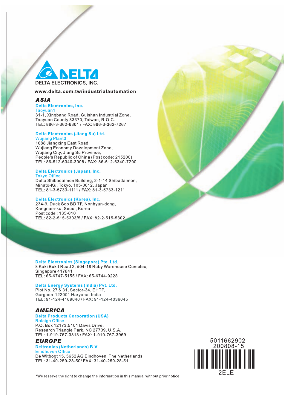 Delta Electronics AC Motor Drive VFD-EL User Manual | Page 2 / 209