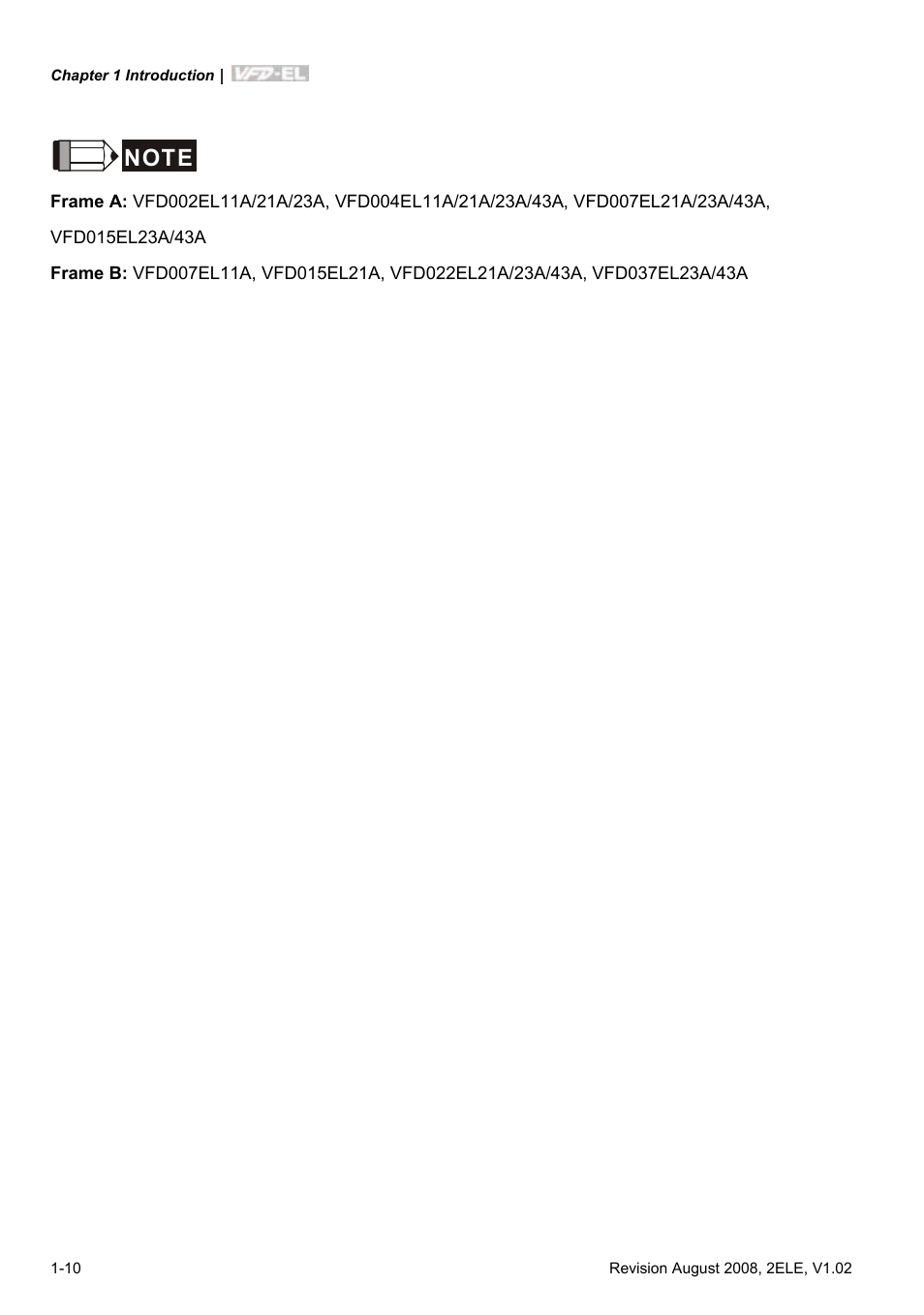 Delta Electronics AC Motor Drive VFD-EL User Manual | Page 21 / 209