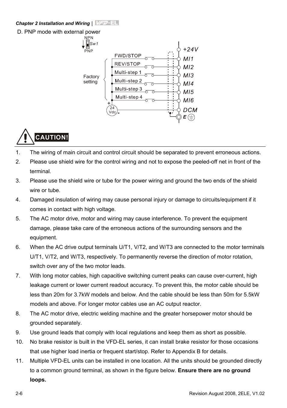 Delta Electronics AC Motor Drive VFD-EL User Manual | Page 27 / 209