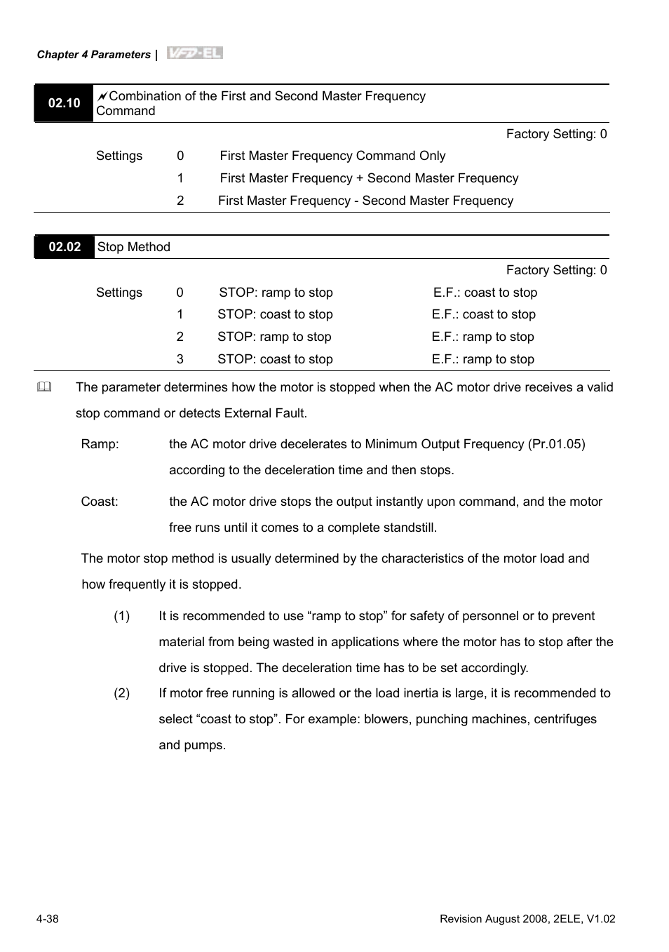 Delta Electronics AC Motor Drive VFD-EL User Manual | Page 81 / 209