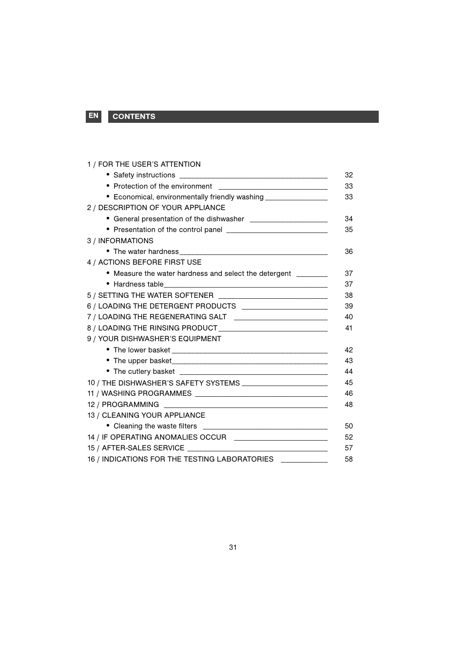 DE DIETRICH DVH930 User Manual | Page 2 / 31