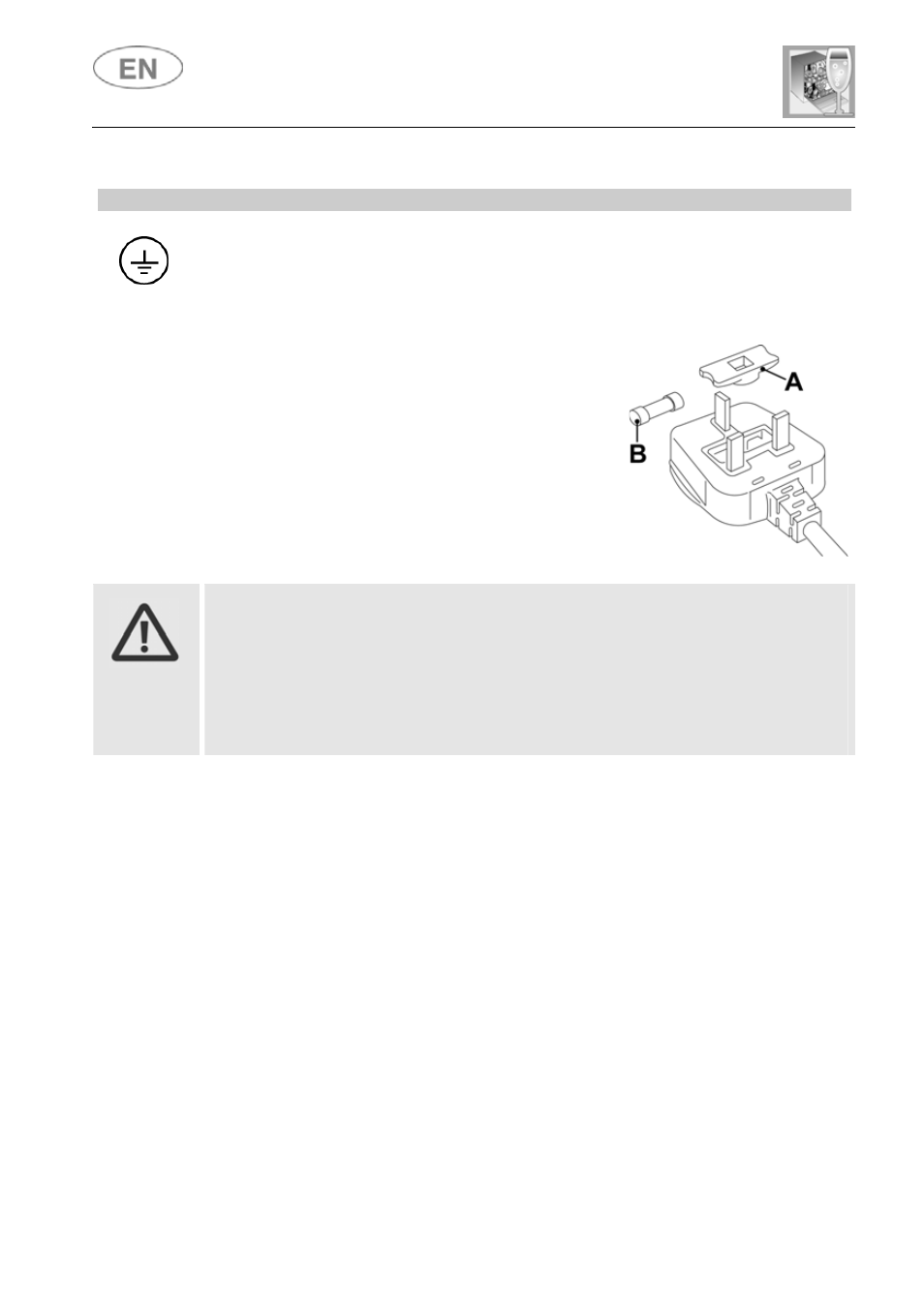 User instructions, For great britain only, Fuse replacement | DE DIETRICH DVY1010 User Manual | Page 10 / 33