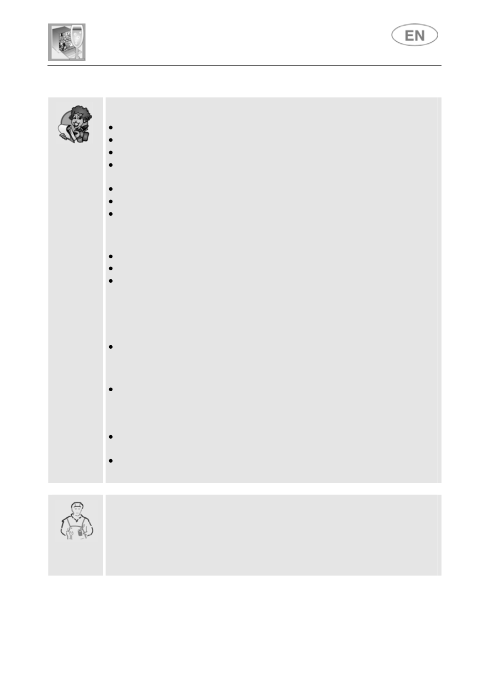 User instructions | DE DIETRICH DVY1010 User Manual | Page 31 / 33