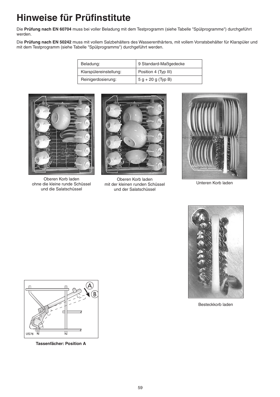 Hinweise für prüfinstitute | DE DIETRICH DVY430 User Manual | Page 59 / 60