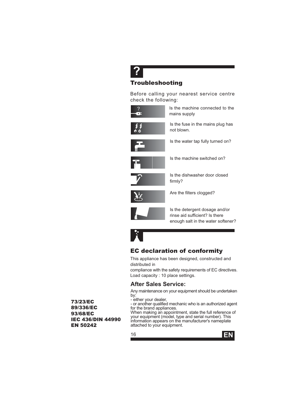 DE DIETRICH DVY640 User Manual | Page 18 / 19