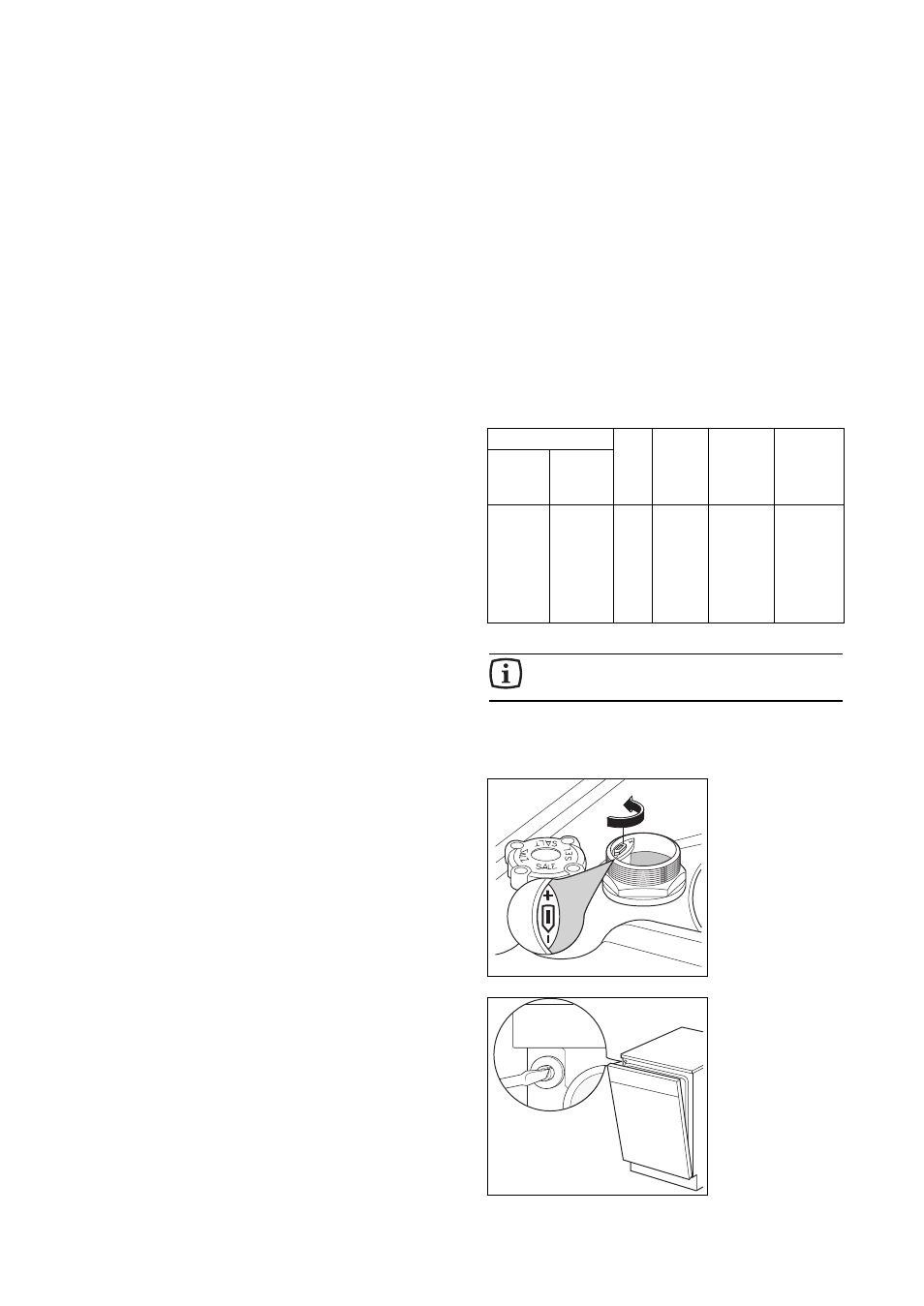 Before use, Setting the water softener, Levels 3 and 5 | Levels 4 and 5 | DE DIETRICH VM7451 User Manual | Page 45 / 61