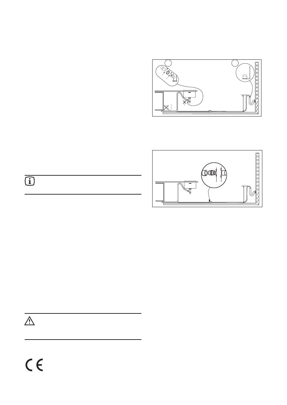 Évacuation d’eau, Raccordement électrique | DE DIETRICH VZ9456E1 User Manual | Page 43 / 64