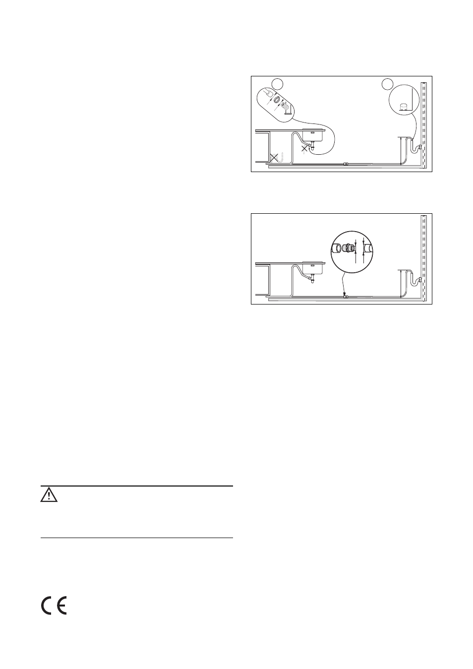 Water outlet hose connection, Electrical connection | DE DIETRICH VZ9456E1 User Manual | Page 63 / 64