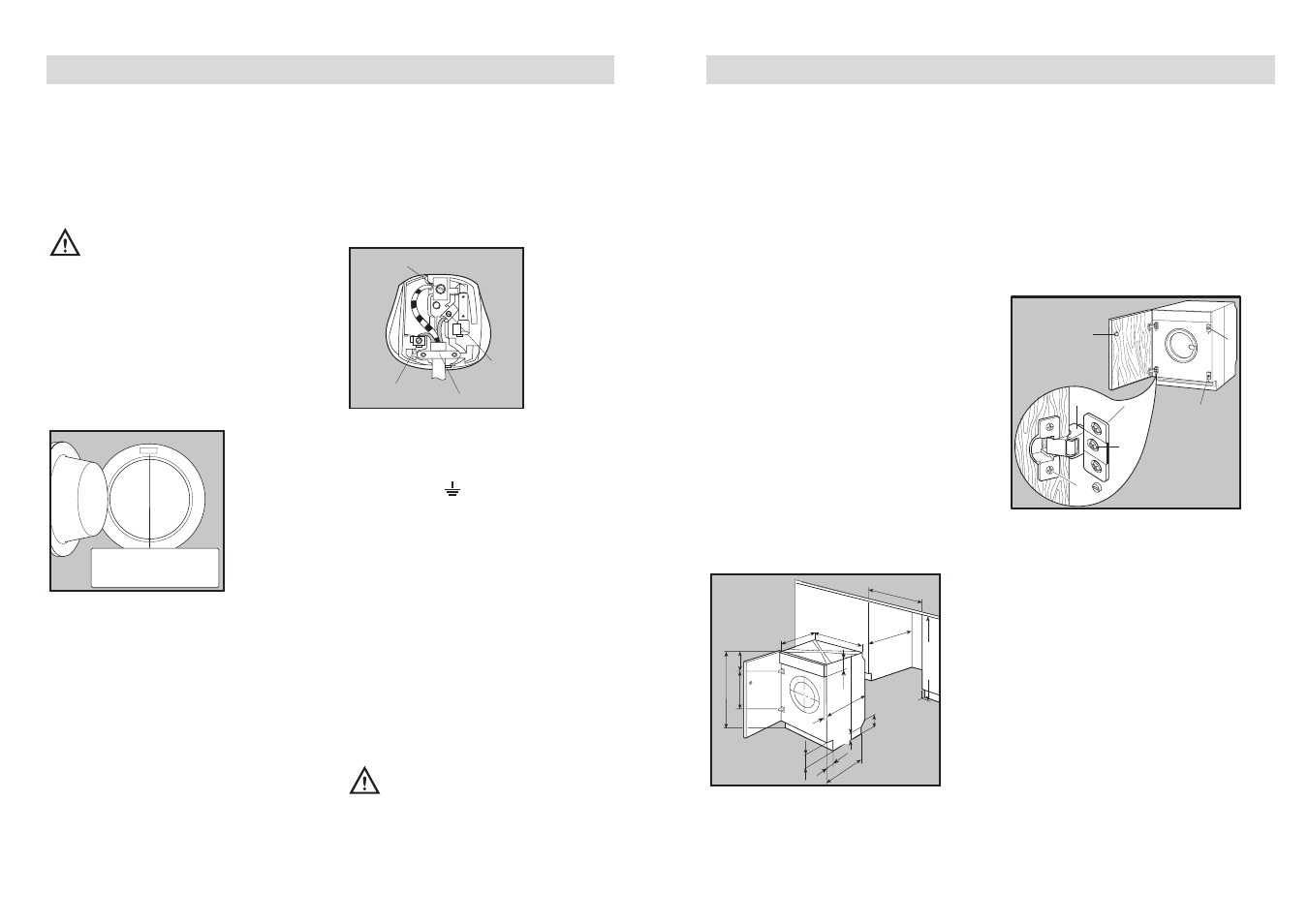 Permanent connection, Building-in, Preparation and assembly of the door | Installation electrical connection, Installation | DE DIETRICH WBD1211 User Manual | Page 21 / 23