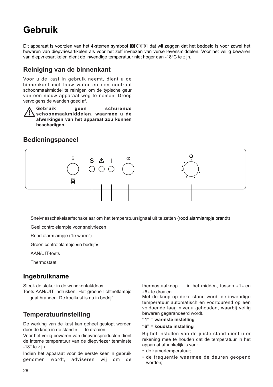 Gebruik | DE DIETRICH DFF310JE1 User Manual | Page 28 / 76