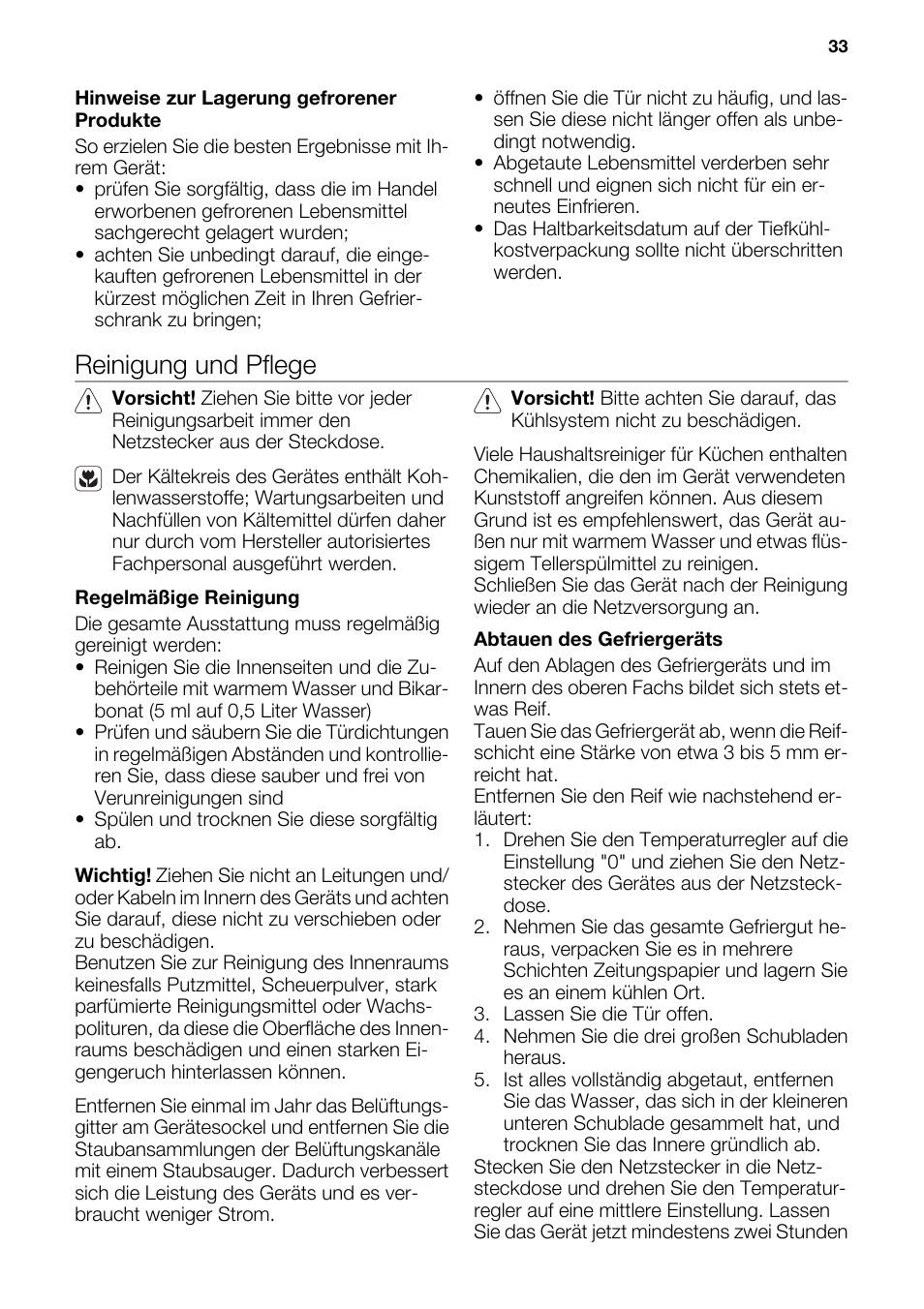 Reinigung und pflege | DE DIETRICH DFF910JE User Manual | Page 33 / 56