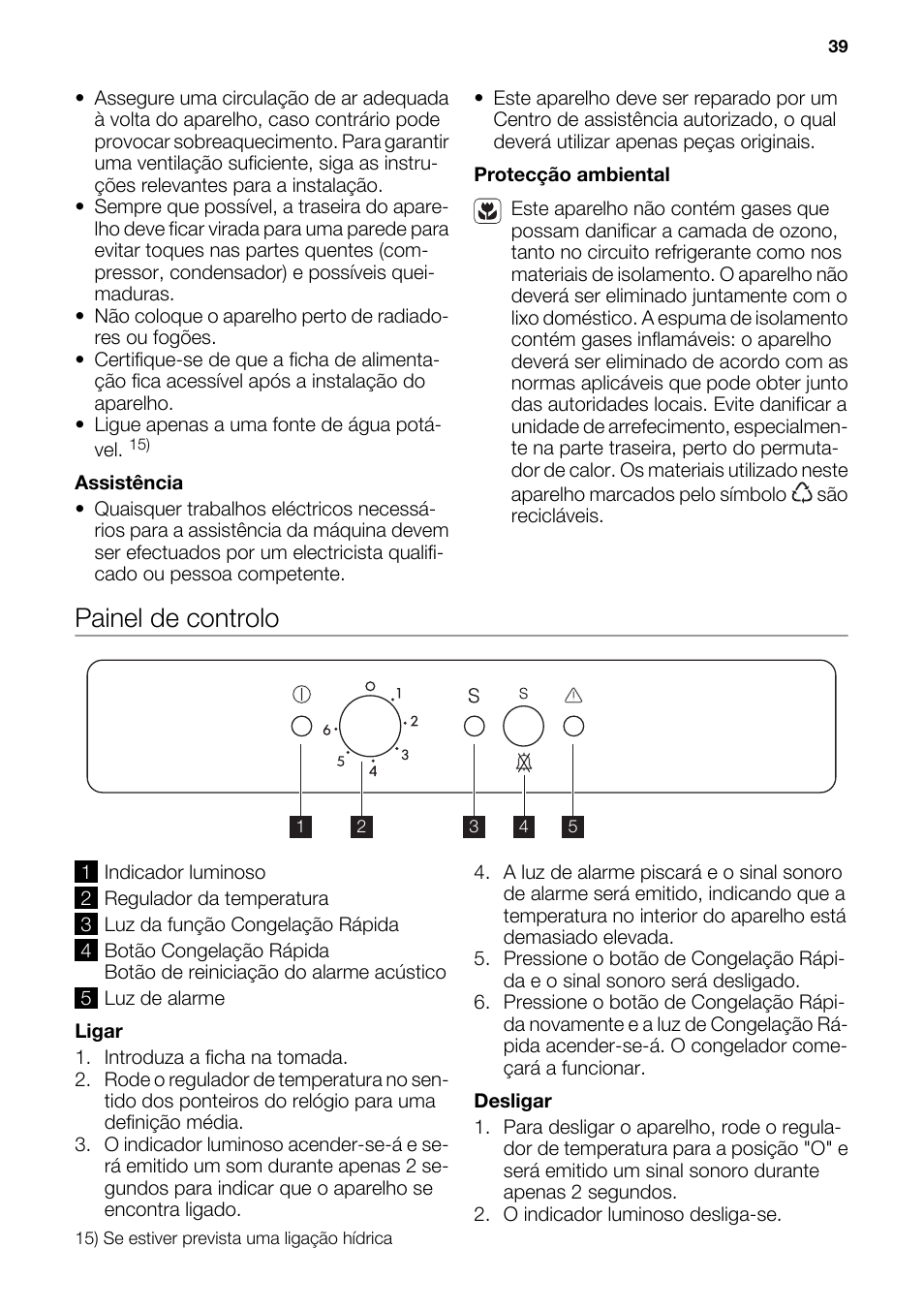 Painel de controlo | DE DIETRICH DFF910JE User Manual | Page 39 / 56