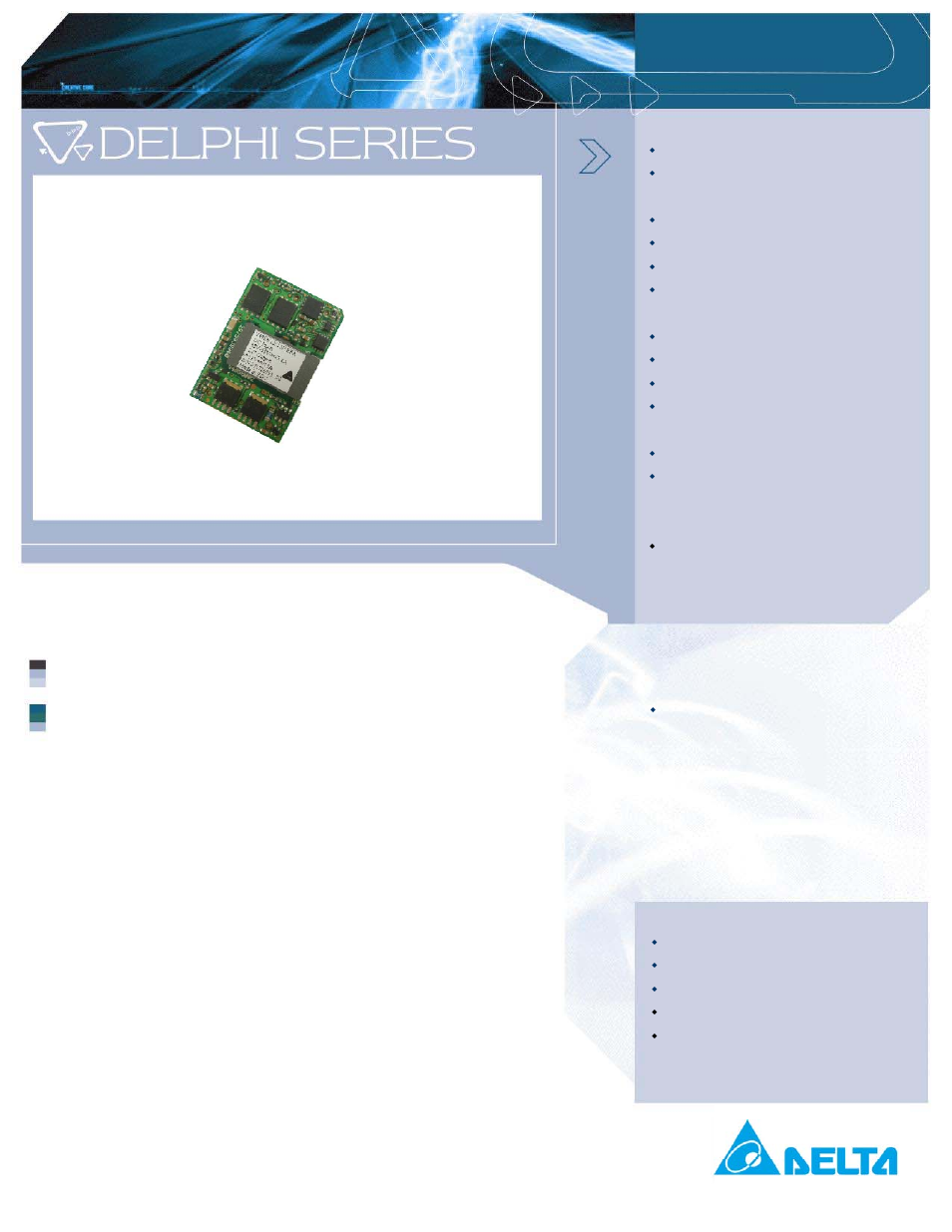 Delta Electronics Delphi Series V48SB User Manual | 2 pages