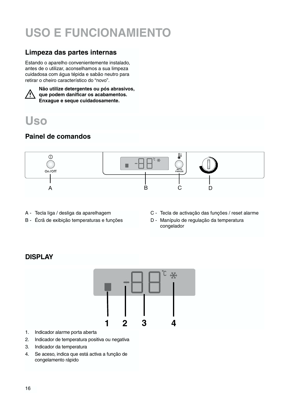 Uso e funcionamiento uso | DE DIETRICH DFS620JE User Manual | Page 16 / 40