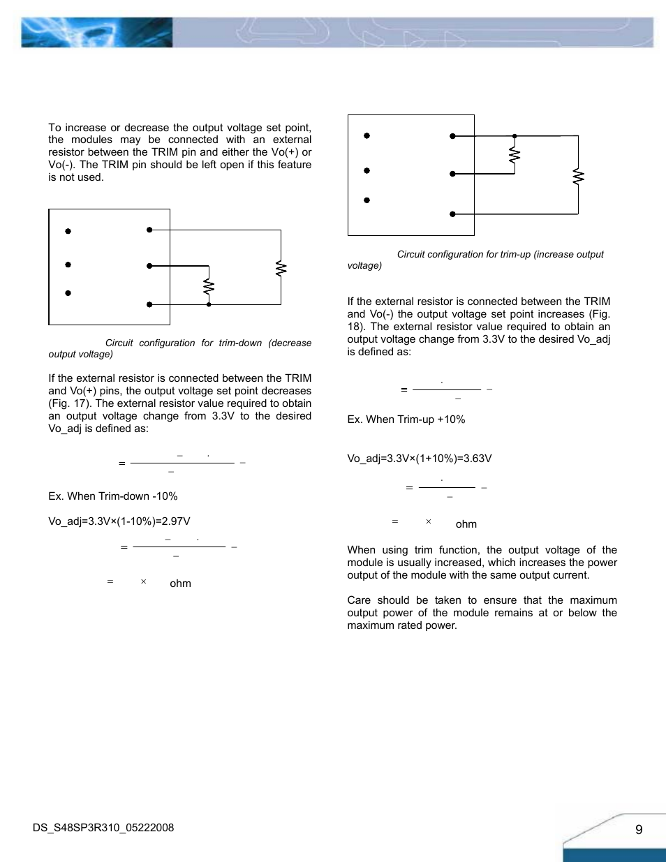 Features descriptions (con.) | Delta Electronics Series S48SP User Manual | Page 9 / 14