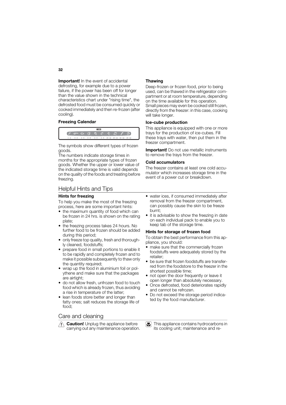 Helpful hints and tips, Care and cleaning | DE DIETRICH DFS920JE User Manual | Page 6 / 15