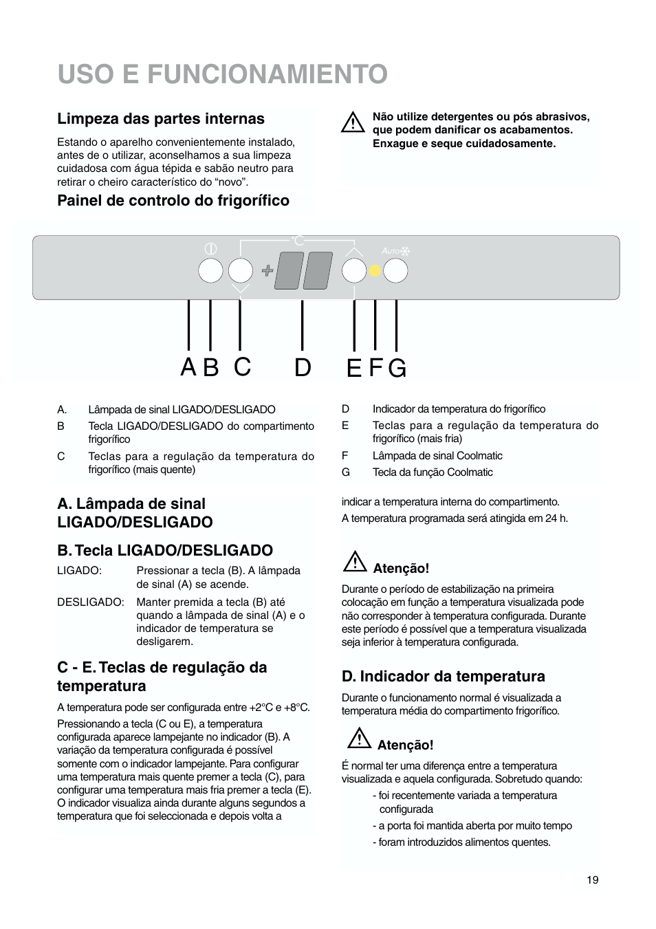 Uso e funcionamiento | DE DIETRICH DKH876 User Manual | Page 19 / 60