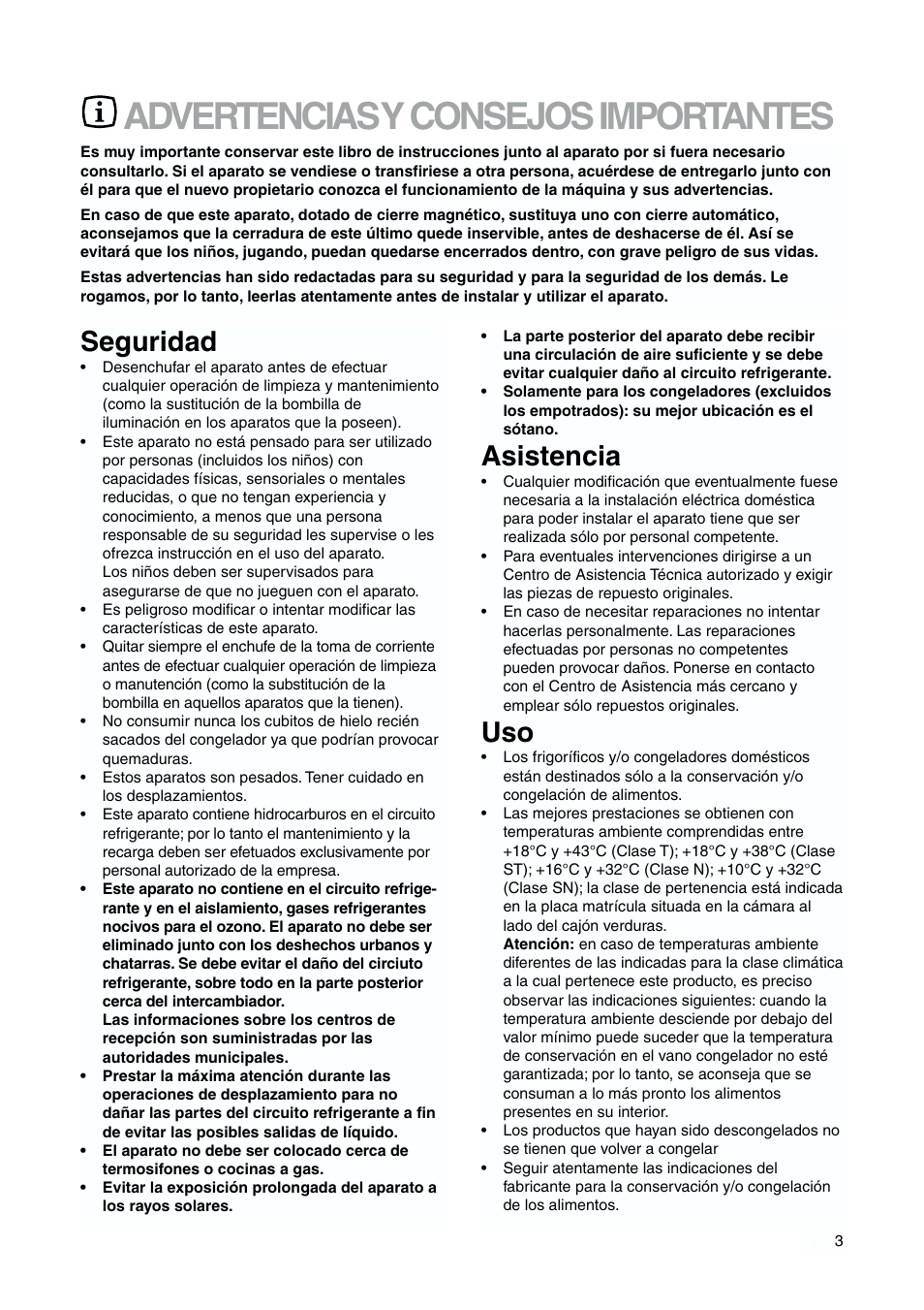 Advertencias y consejos importantes, Seguridad, Asistencia | DE DIETRICH DKH876 User Manual | Page 3 / 60