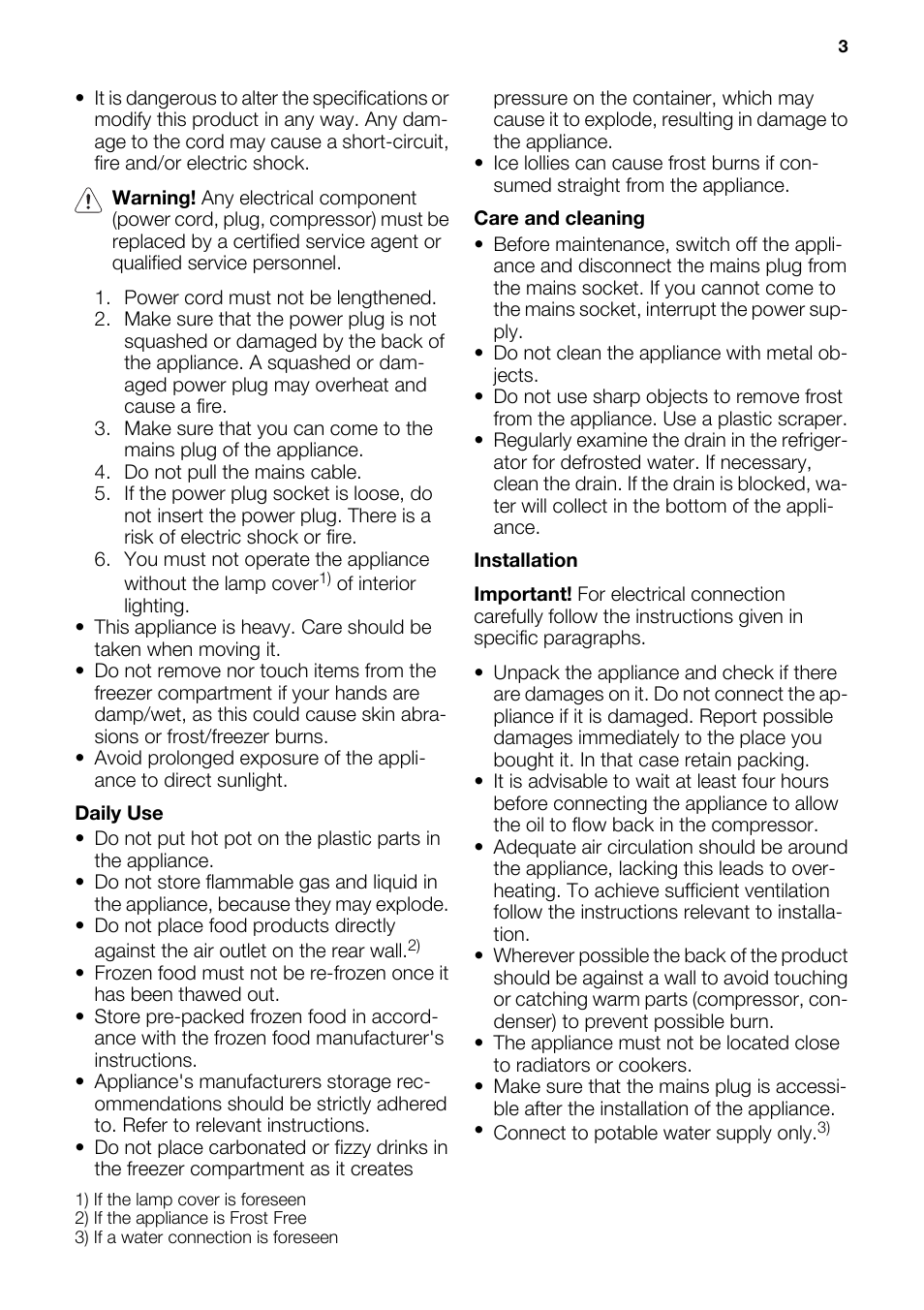 DE DIETRICH DKH876 User Manual | Page 3 / 20