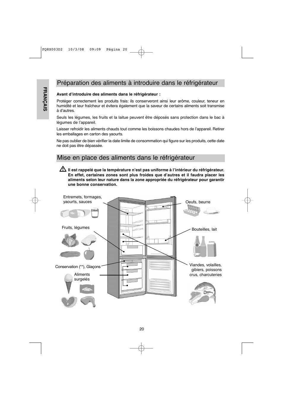 DE DIETRICH DKP821_823_825_833_837 User Manual | Page 20 / 108