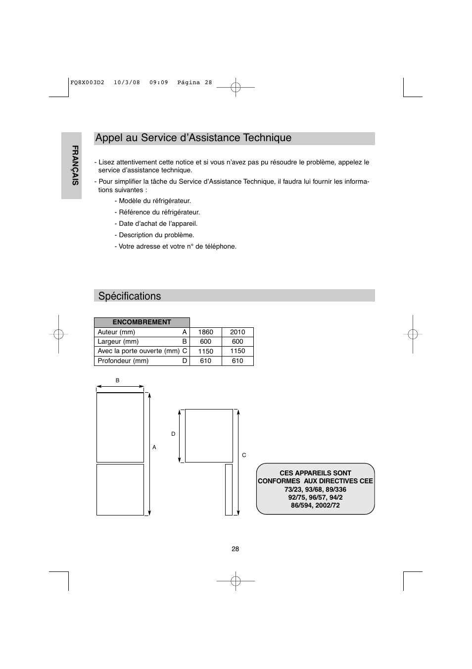 DE DIETRICH DKP821_823_825_833_837 User Manual | Page 28 / 108