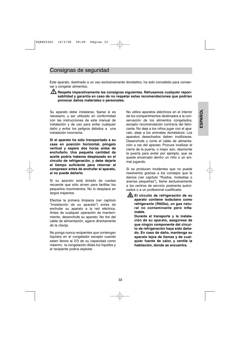 Consignas de seguridad | DE DIETRICH DKP821_823_825_833_837 User Manual | Page 33 / 108