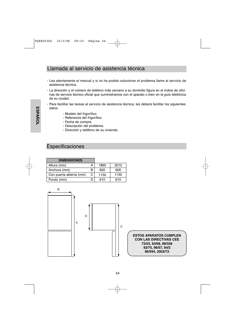 DE DIETRICH DKP821_823_825_833_837 User Manual | Page 54 / 108