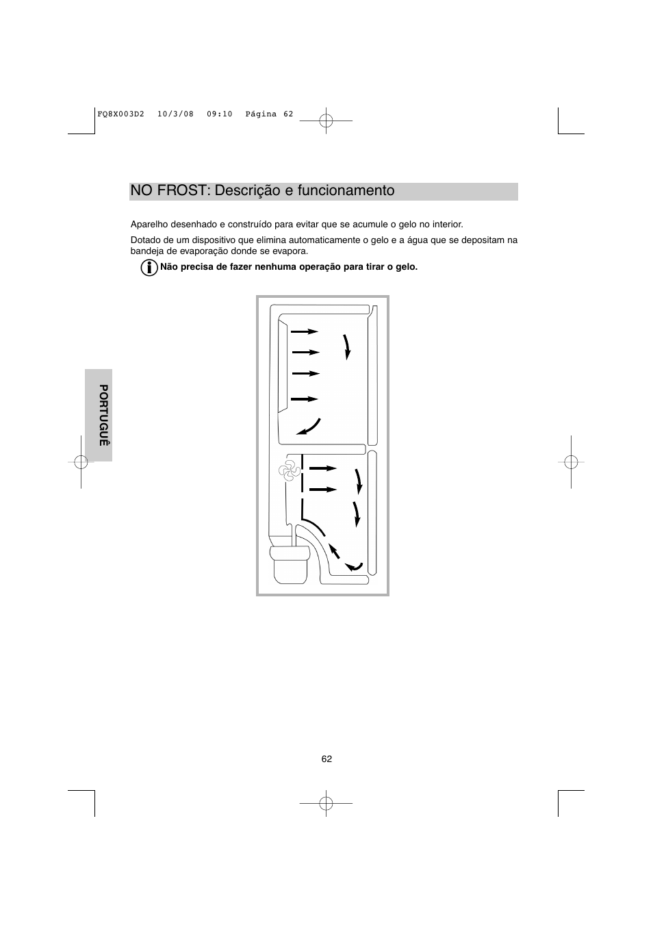 No frost: descrição e funcionamento | DE DIETRICH DKP821_823_825_833_837 User Manual | Page 62 / 108