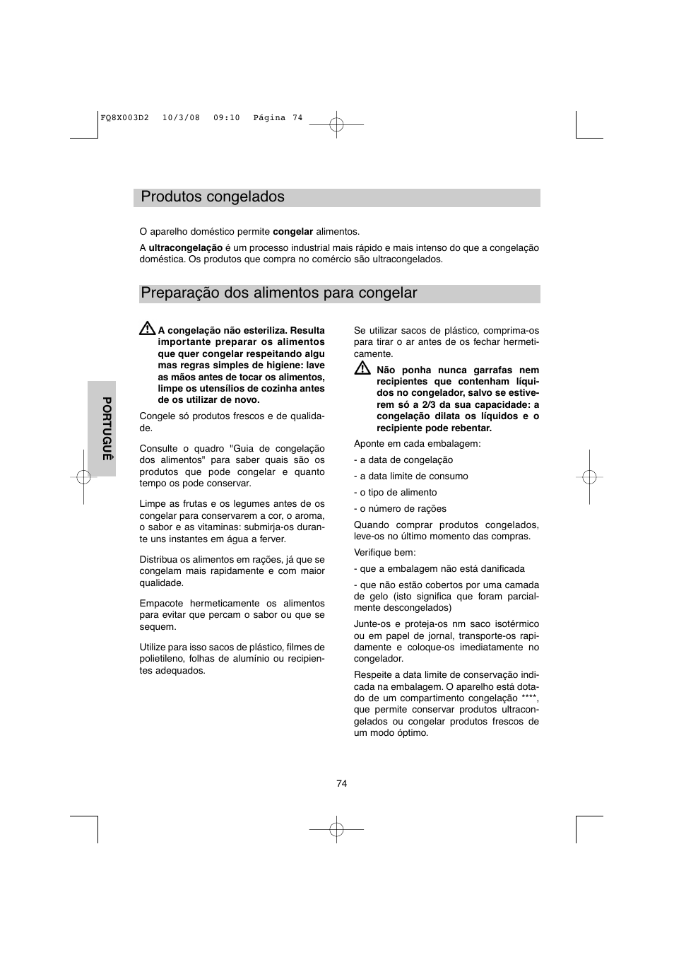 DE DIETRICH DKP821_823_825_833_837 User Manual | Page 74 / 108