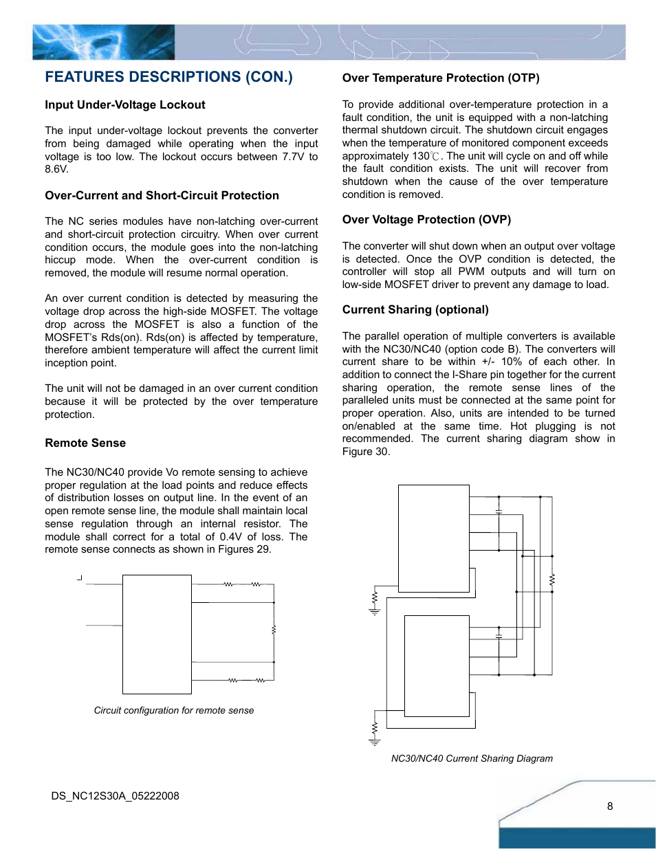 Features descriptions (con.) | Delta Electronics Delphi NC30 User Manual | Page 8 / 14
