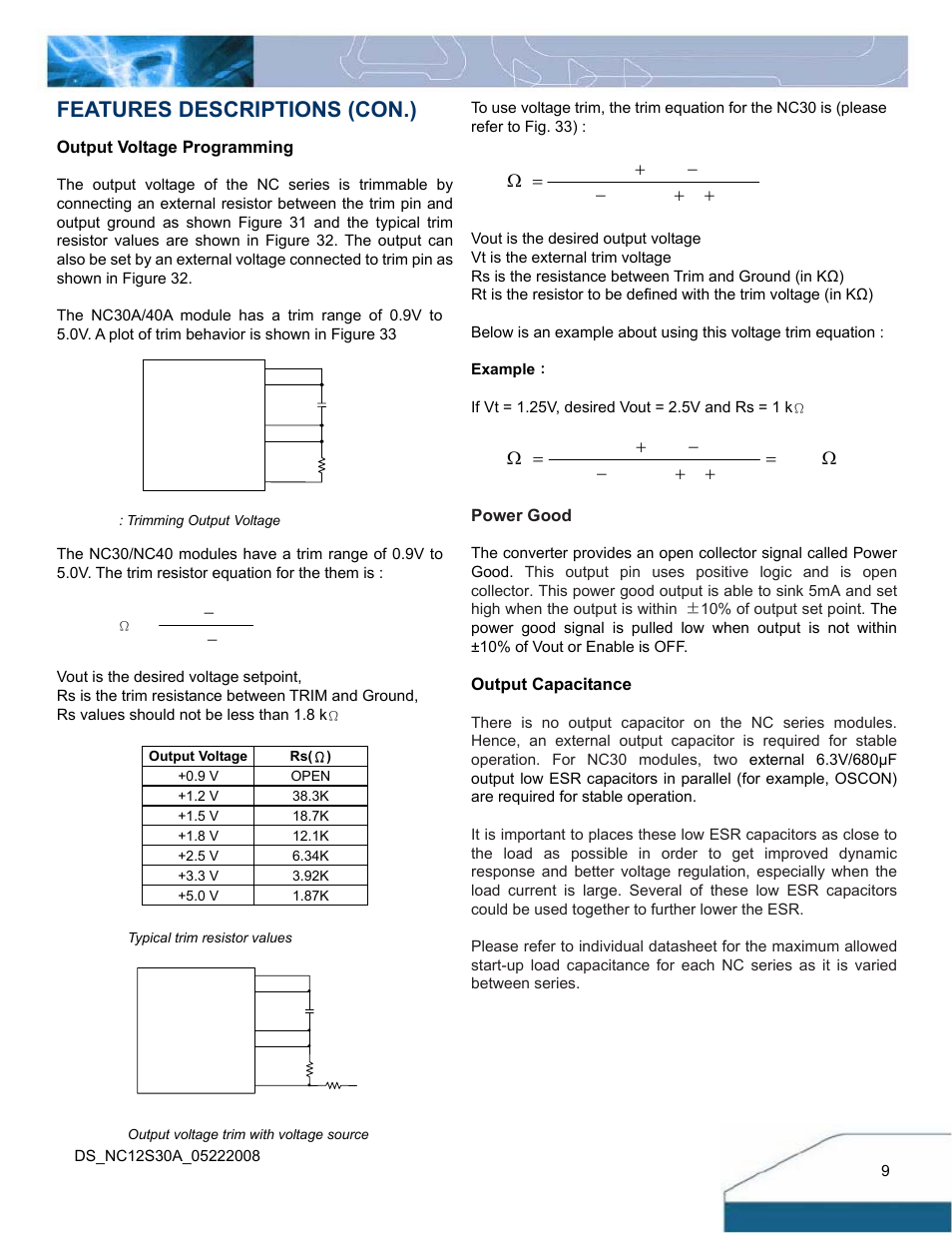 Features descriptions (con.) | Delta Electronics Delphi NC30 User Manual | Page 9 / 14