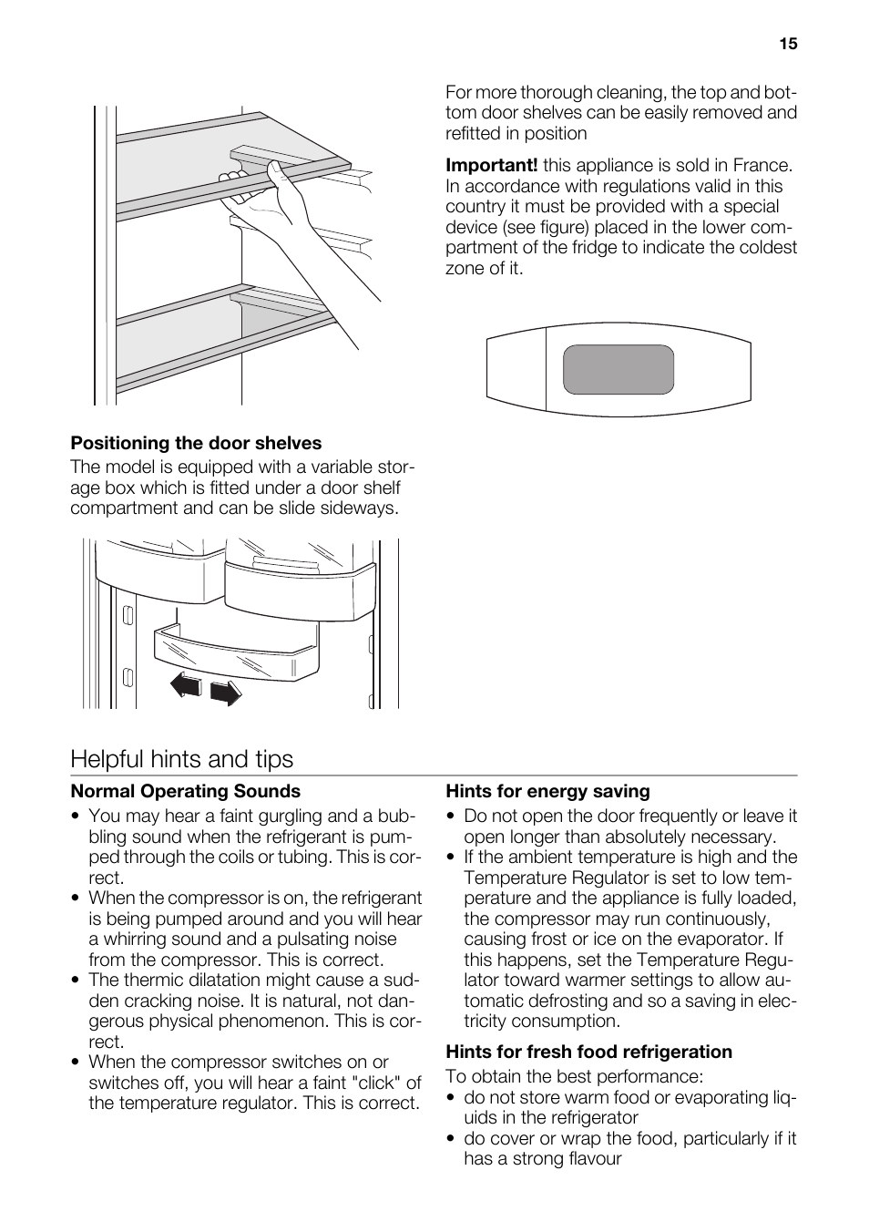 Helpful hints and tips | DE DIETRICH DRF912JE User Manual | Page 15 / 64