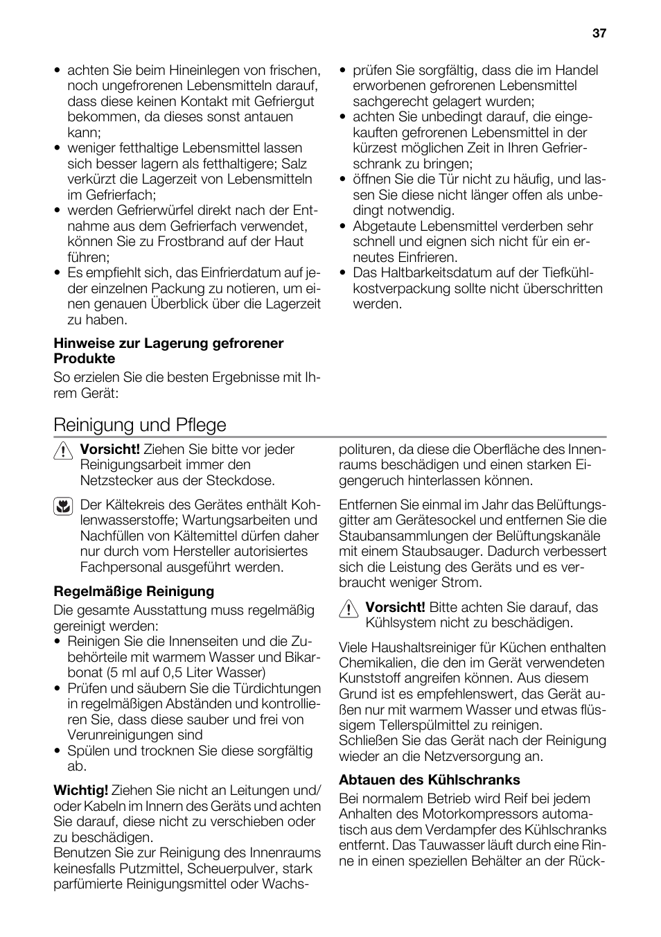 Reinigung und pflege | DE DIETRICH DRF912JE User Manual | Page 37 / 64