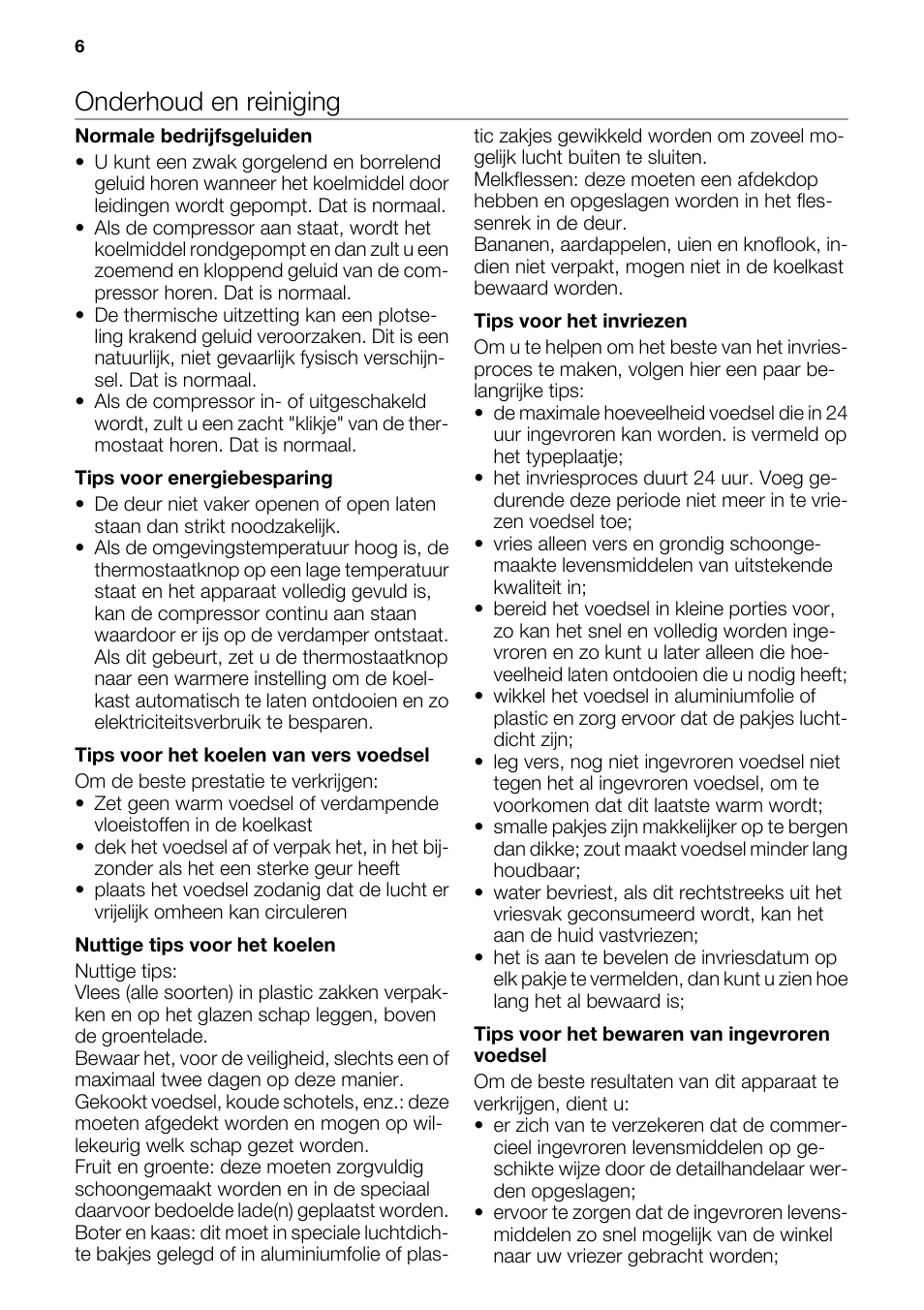 Onderhoud en reiniging | DE DIETRICH DRF912JE User Manual | Page 6 / 64