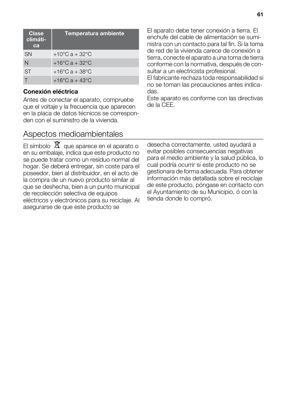 Aspectos medioambientales | DE DIETRICH DRF912JE User Manual | Page 61 / 64