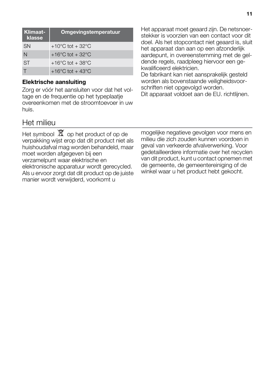 Het milieu | DE DIETRICH DRF912JE User Manual | Page 11 / 64