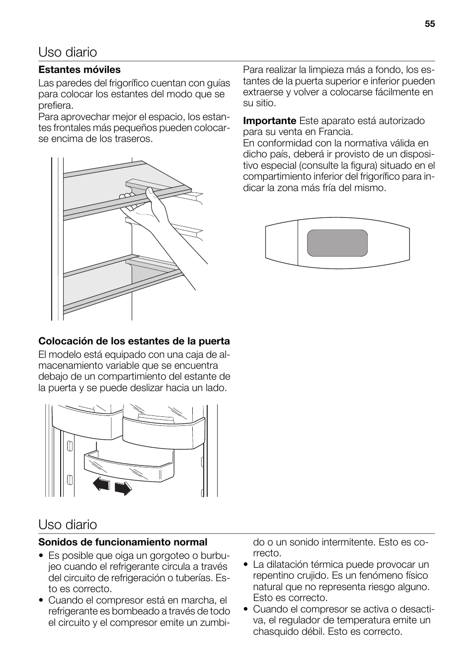 Uso diario | DE DIETRICH DRF912JE User Manual | Page 55 / 64