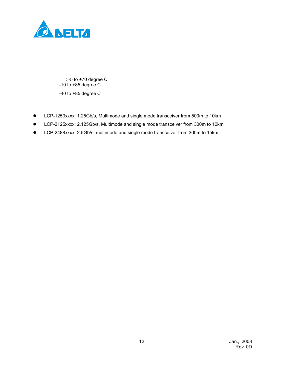 Delta Electronics LCP-155B4JSRx User Manual | Page 12 / 12