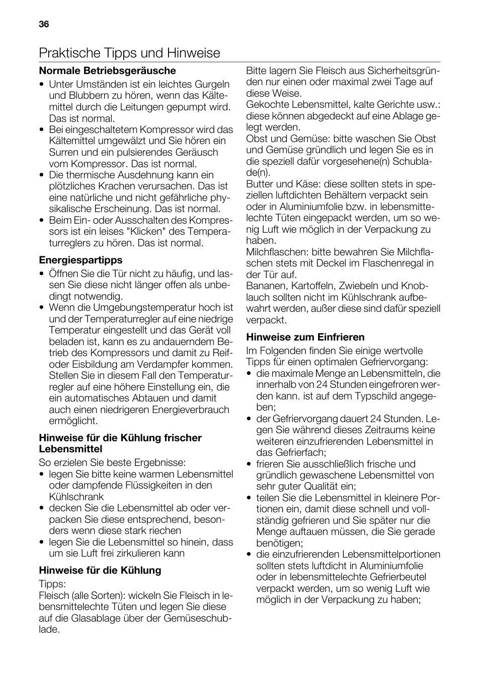 Praktische tipps und hinweise | DE DIETRICH DRF912JE User Manual | Page 36 / 64