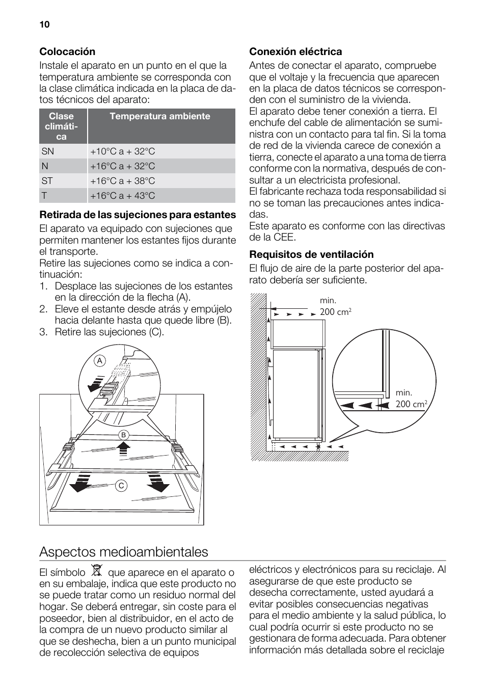 Aspectos medioambientales | DE DIETRICH DRC927JE User Manual | Page 10 / 44