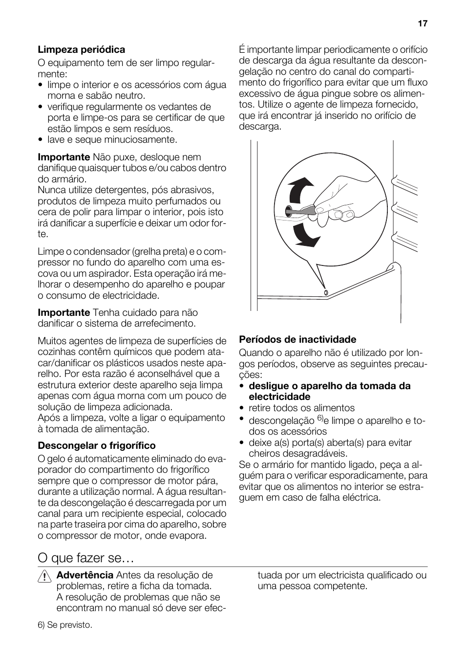 O que fazer se | DE DIETRICH DRC927JE User Manual | Page 17 / 44