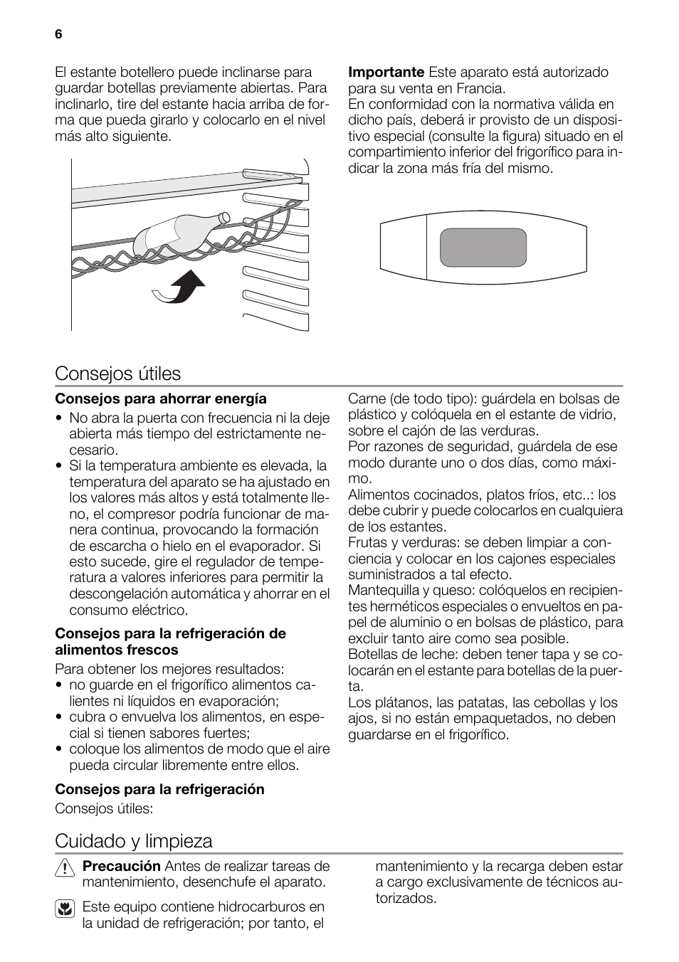 Consejos útiles, Cuidado y limpieza | DE DIETRICH DRC927JE User Manual | Page 6 / 44