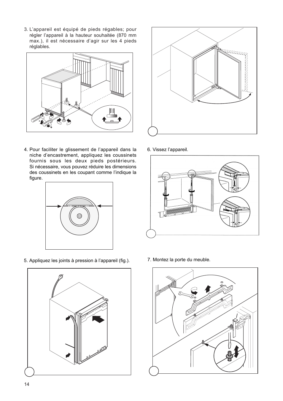 12 3 4 c, 12 b | DE DIETRICH DRF312JE1 User Manual | Page 14 / 80