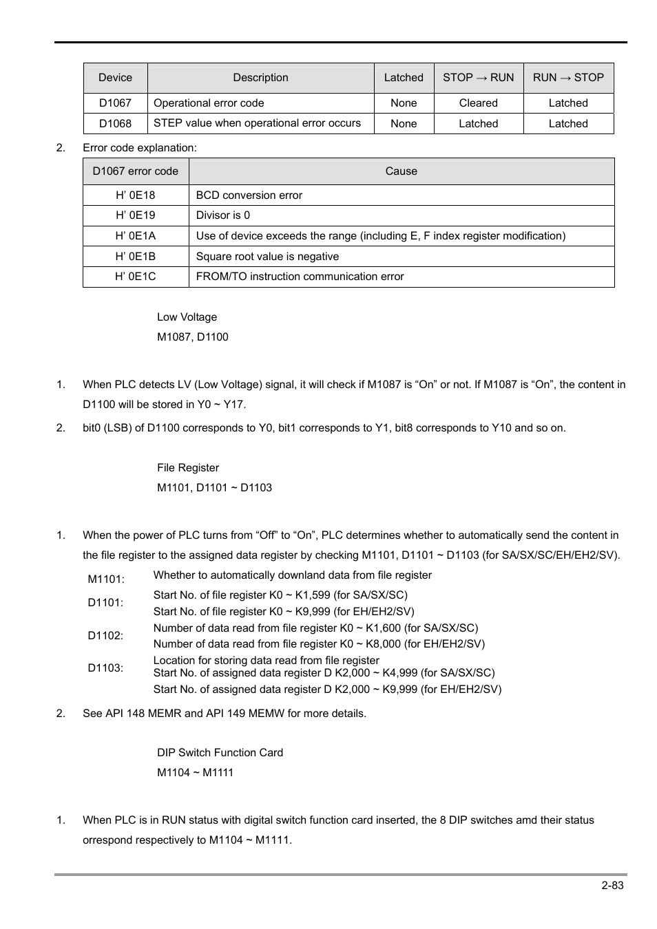 2 functions of devices in dvp-plc | Delta Electronics Programmable Logic Controller DVP-PLC User Manual | Page 111 / 586